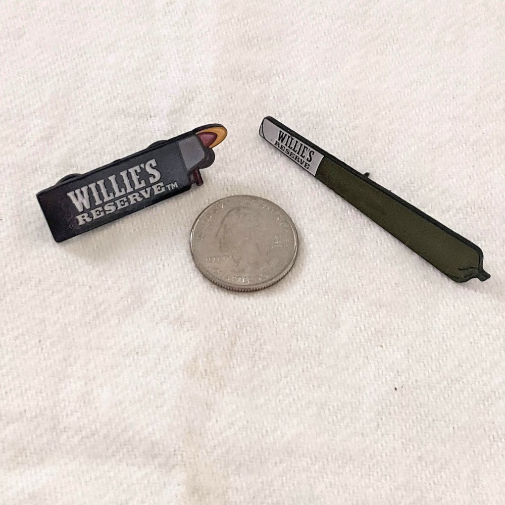 Two Willie's Reserve Willie Nelson Cannabis Brand Enamel Pins